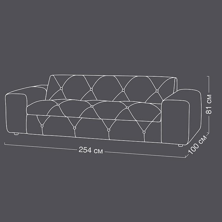 Раскладной трёхместный диван Alfred 3 Seater Bed натуральная кожа Freehand Tipped Camel - ракурс 21