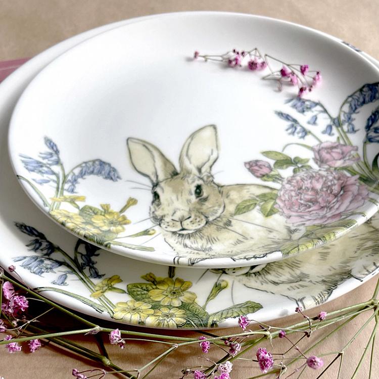 Десертная тарелка Кролик на лугу Rabbit In The Meadow Dessert Plate