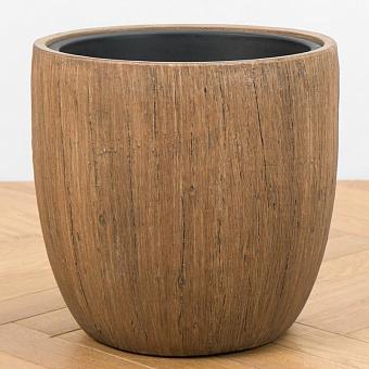 Effectory Wood Bowl Pot Light Oak Large