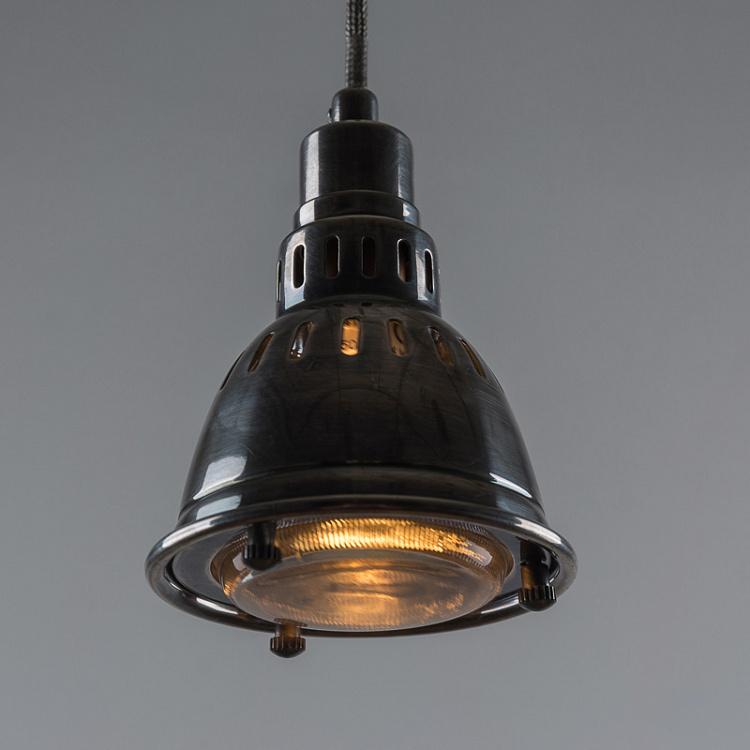 Подвесной светильник Локомотив, никелированная сталь Small Hanging Lamp Nickel Finish