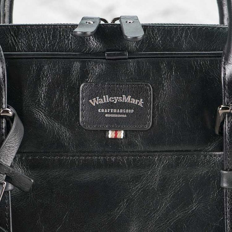 Чёрный кожаный портфель Портфолио Portfolio Briefcase, Bowler Black