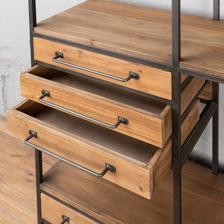 Стеллаж из кедра с ящиками Cedar Shelf With Drawers