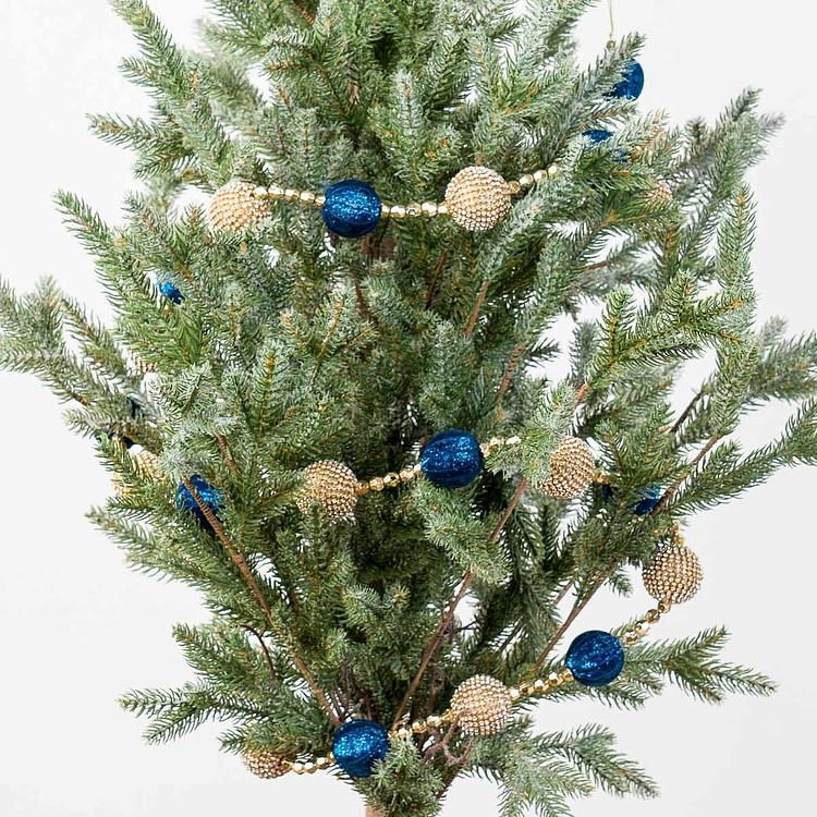 Гирлянда из Золотистых и синих шаров Garland With Balls Gold And Blue 182 cm