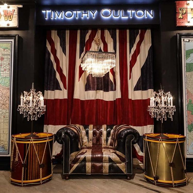 Пара портьер с британским флагом Curtains Vintage Union Jack 300x380 cm