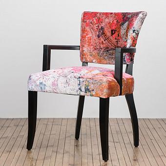 Mimi Dining Chair With Arms, Black Wood