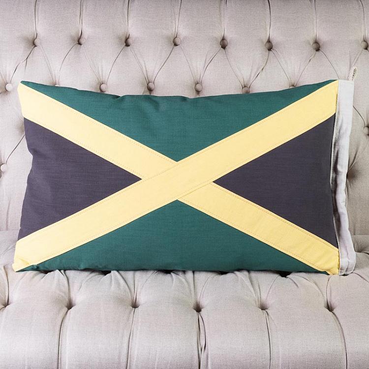 Декоративная подушка с флагом Ямайки, S Flag Cushion Jamaica Small