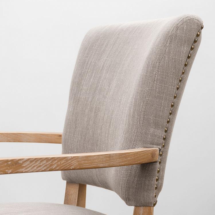 Стул Мами с подлокотниками, песочные ножки Mami Dining Chair With Arms, Oak Sandwashed