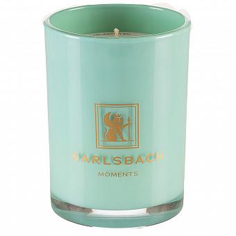 Арома-свеча Aroma Candle In Light Blue Glass With Gold Lid Mallow