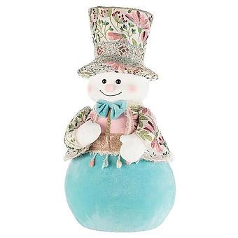 Новогодняя фигурка Floral Snowman With Hat 65 cm