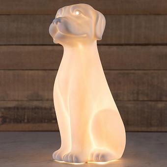 Porcelain Table Lamp Dog