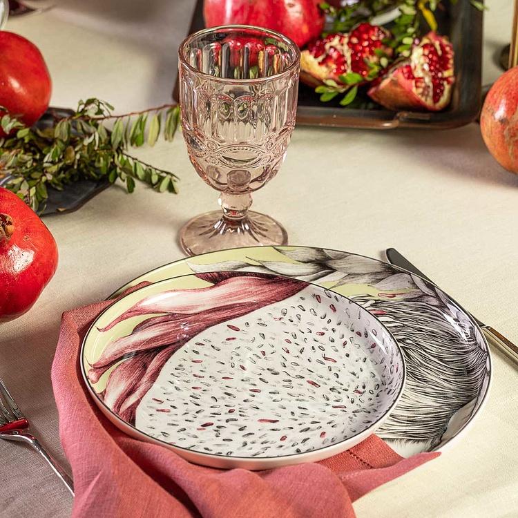 Жёлтая десертная тарелка с дрэгон фрут Экзо Exo Dessert Plate Dragon Fruit Yellow