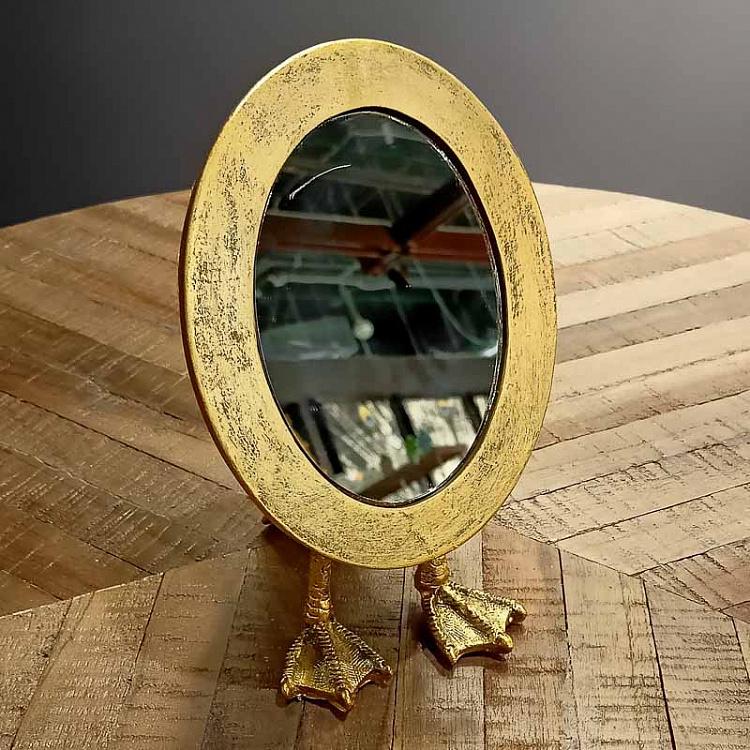 Овальное настольное зеркало Утка дисконт19 Oval Mirror Webbed Feet discount19