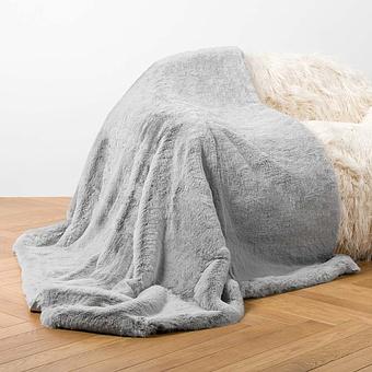 Плед Alaska Throw Large искусственный мех Big Bear Grey