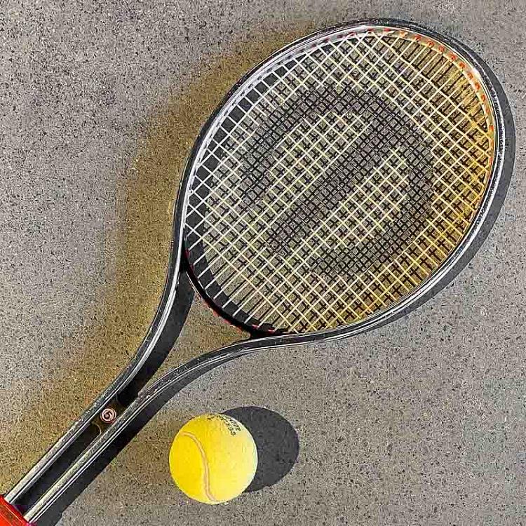 Винтажная теннисная ракетка и мяч 20 Vintage Tennis Racket And Ball 20