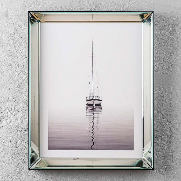 Фото-принт в зеркальной раме Яхта Yacht, Manhattan Frame