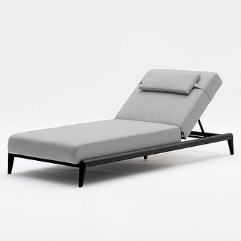 Садовый шезлонг-лежак Dune Lounger, Black акриловая ткань Anthracite Carbon