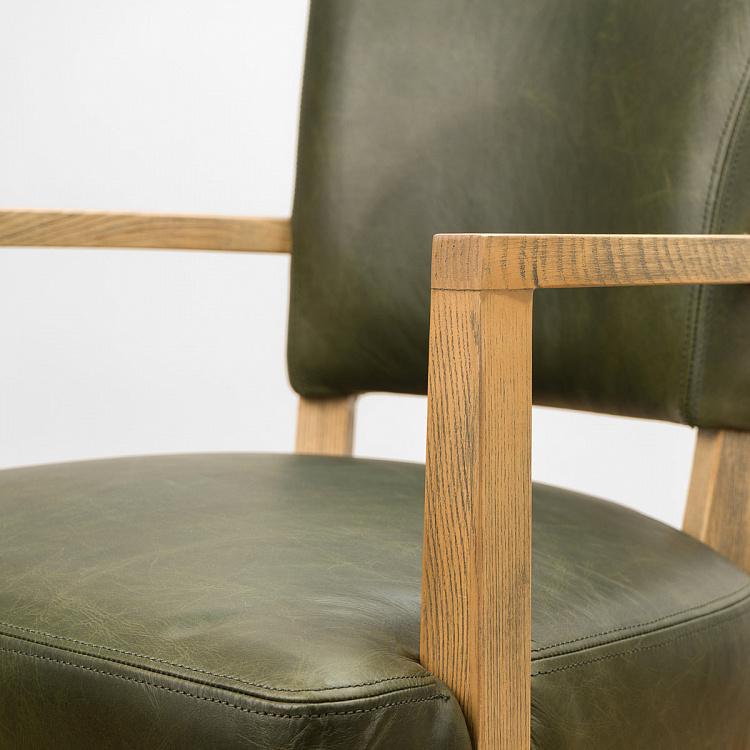 Стул Мами с подлокотниками, светлые ножки Mami Dining Chair With Arms, Oak Brown