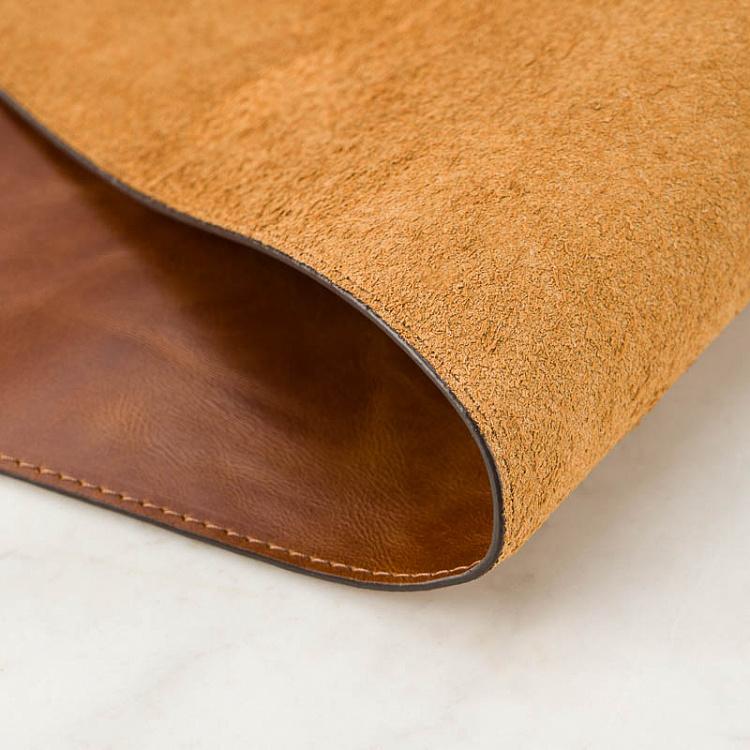 Коричневый винтажный кожаный коврик для рабочего стола Karwardine Desk Matt, Old Brown