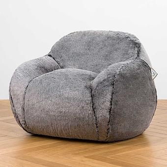 Кресло Baby Snug Chair искусственный мех Grizzly Grey