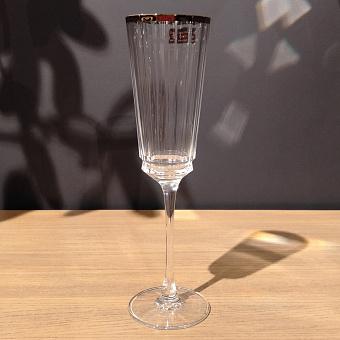 Бокал Macassar Champagne Glass With Golden Rim discount1