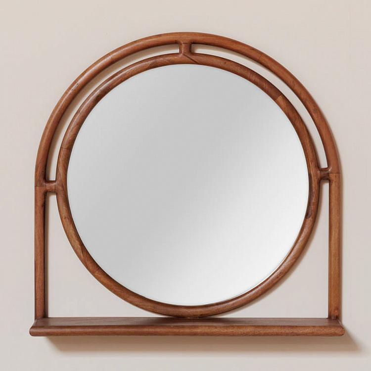 Круглое зеркало с полкой Джакарта Jakarta Round Wall Mirror