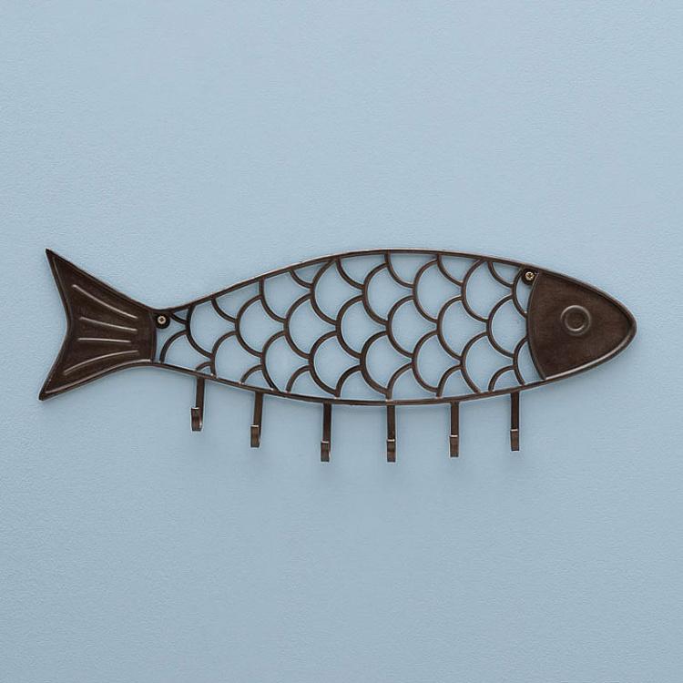 Fish Hat Rack Настенная вешалка Fish Coat Rack 6 Hooks, Chehoma | Home Concept
