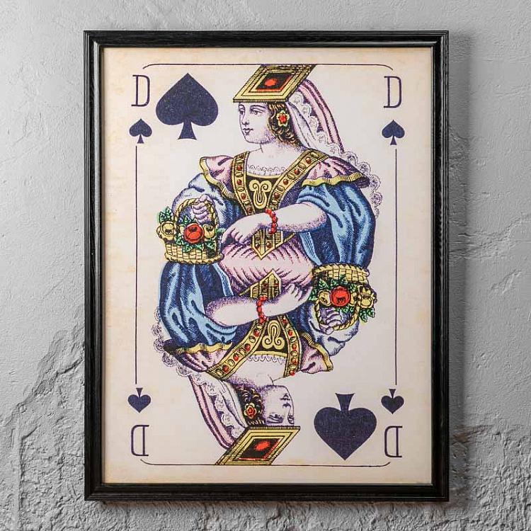 Картина-принт Пиковая Дама Cards Dame Spades