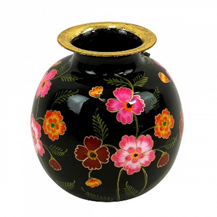 Metal Vase Lorea Hand Painted