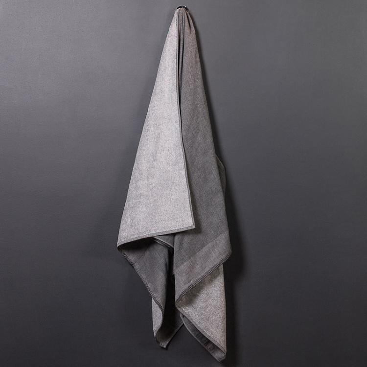 Zen Charcoal Gauze And Pile Wide Bath Towel Dark Grey 90x180 cm