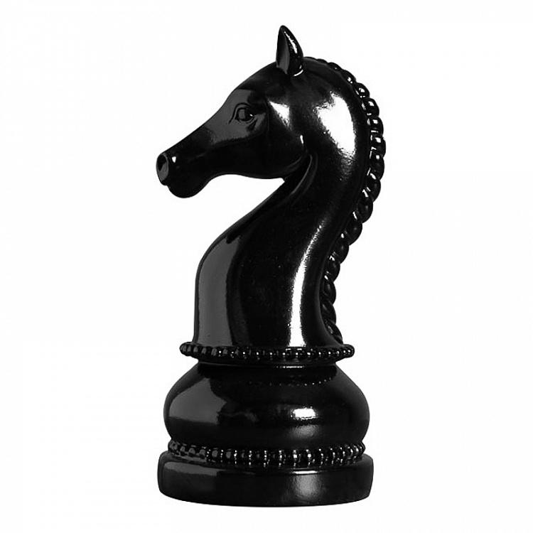 Статуэтка Шахматная фигура Лошадь Chess Horse Shiny Black