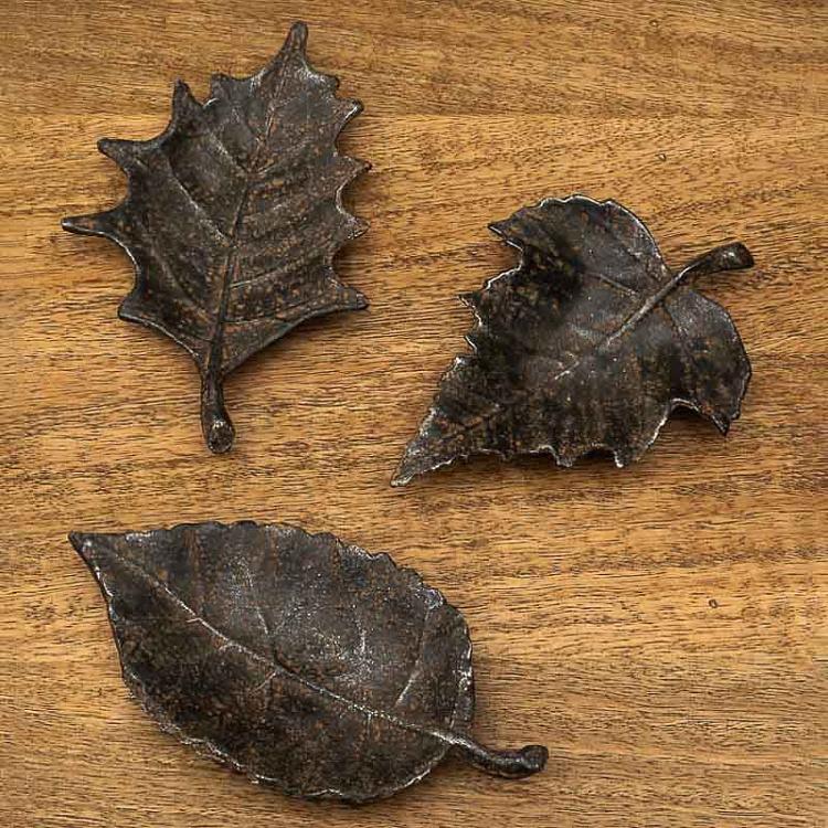 Set Of 3 Leaves Trinket Trays