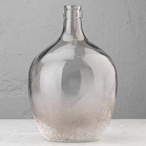 Grey-frosted Glass Floor Vase
