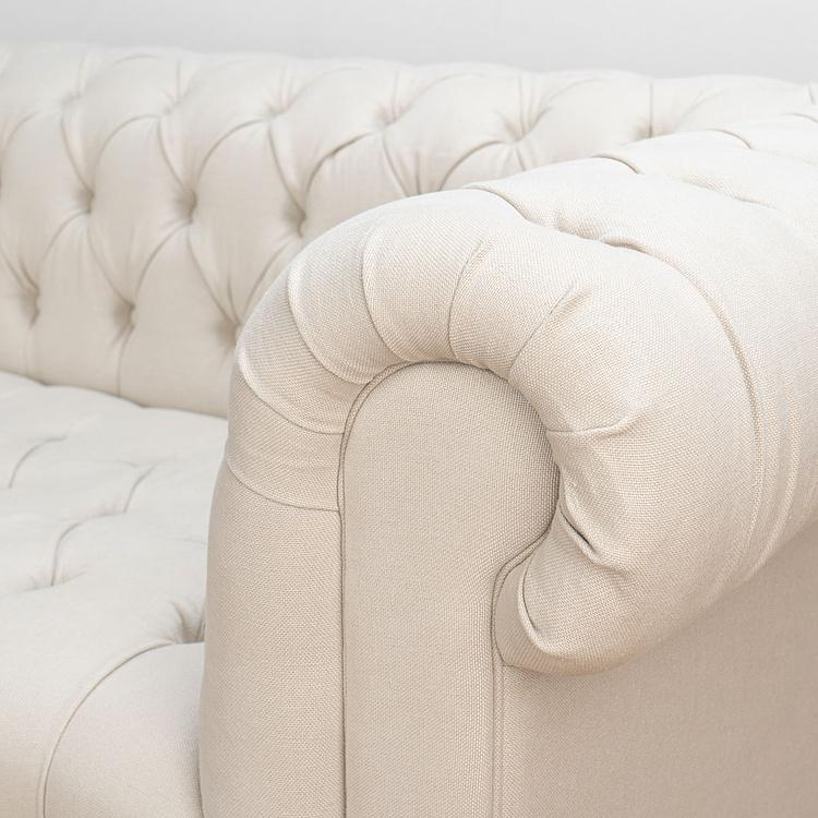 Двухместный льняной диван Вестминстер Классика Westminster Button 2 Seater Linen