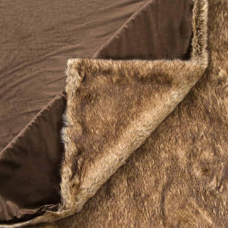 Плед Alaska Throw Large искусственный мех Arсtic Wolf - ракурс 5