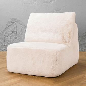 Кресло Lomfy Chair искусственный мех Big Bear Cream