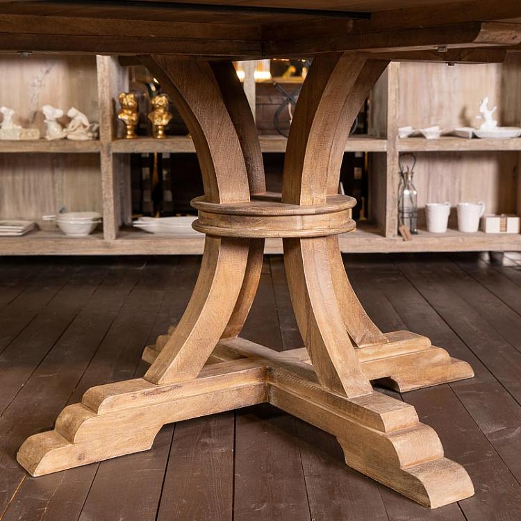 Круглый обеденный стол из дерева манго Вальбель Valbell Round Dining Table Mango Wood
