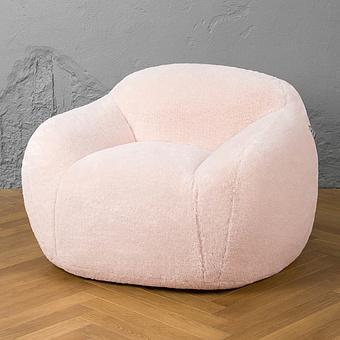 Кресло Snug Chair искусственный мех Big Bear Pink