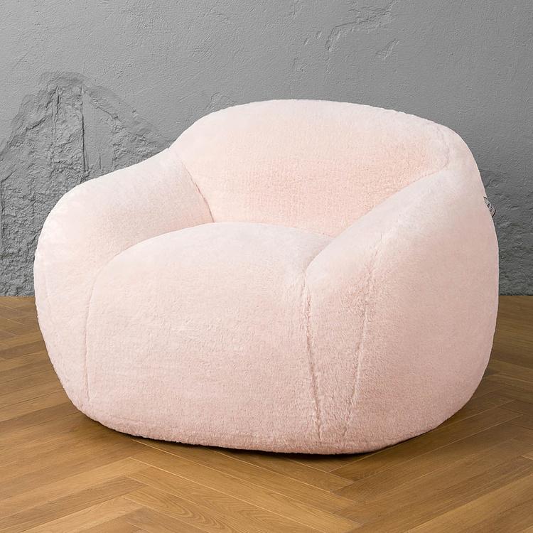 Кресло Snug Chair искусственный мех Big Bear Pink
