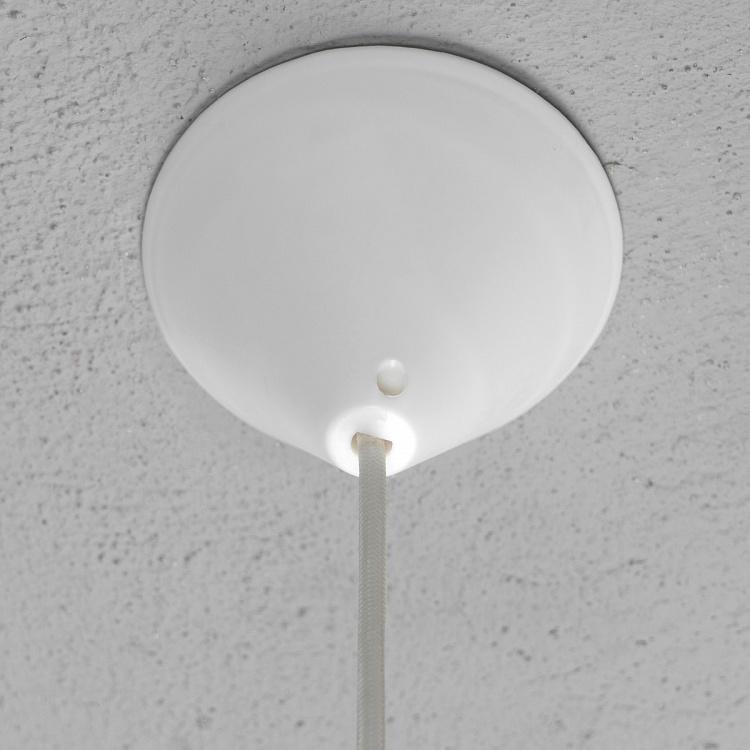 Белый подвесной светильник Жёлудь на белом проводе Acorn White Hanging Lamp With White Cord