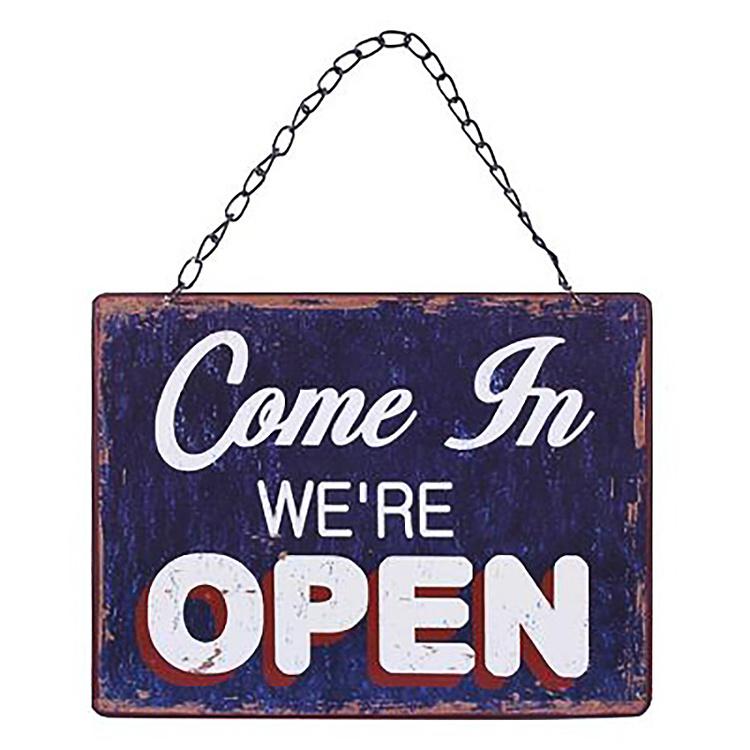 Металлическая табличка Открыто и Закрыто Metal Sign Open And Closed