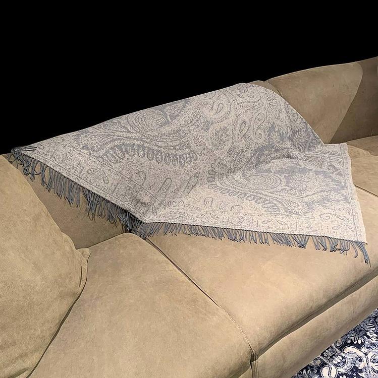 Серый хлопковый плед Магнолия, 130x180 см Magnolia Plaid Grey 130x180 cm