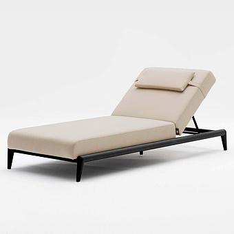 Садовый шезлонг-лежак Dune Lounger, Black акриловая ткань Anthracite Carbon
