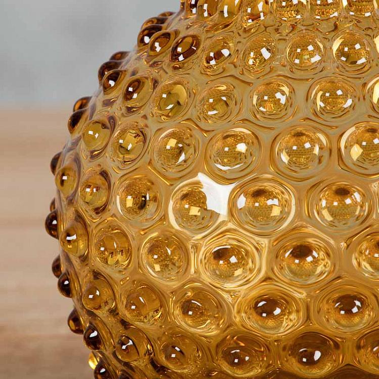 Янтарный кувшин Диамант  Pitcher Hobnail Amber Color Large