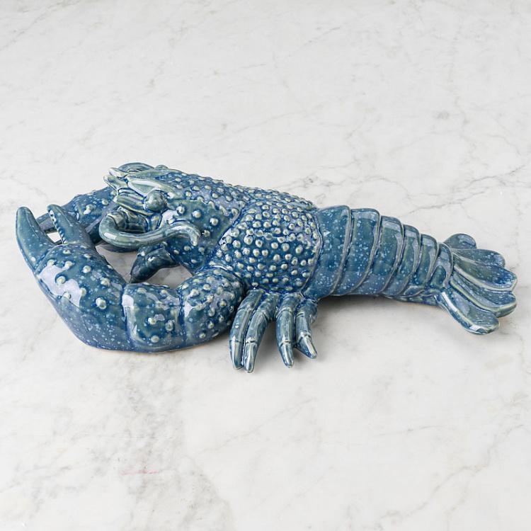 Синяя керамическая фигурка Лобстер Blue Ceramic Lobster