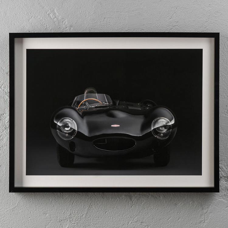 Фото-принт в чёрной раме Ягуар Д Jaguar D Type, Black Box Frame