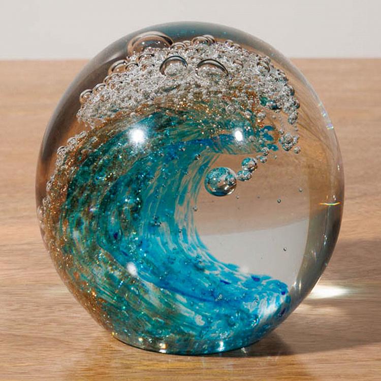 Glass Paperweight Wave