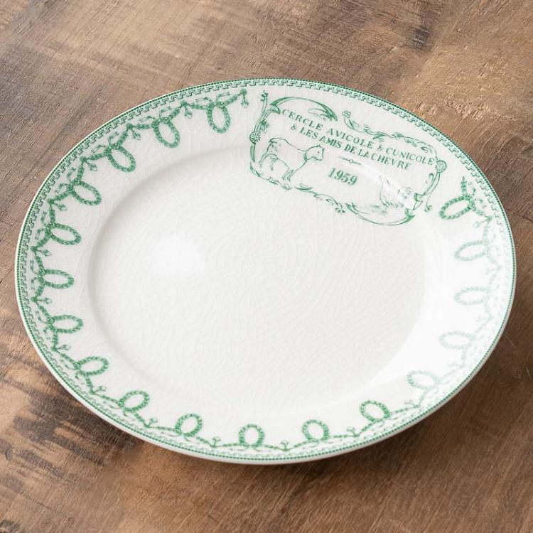 Десертная тарелка Общество птицеводов и кролиководов Cercle Avicole And Cunicole Dessert Plate