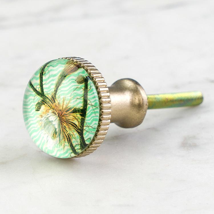 Набор из двух мебельных ручек с цветочным рисунком Set Of 2 Knobs Floral