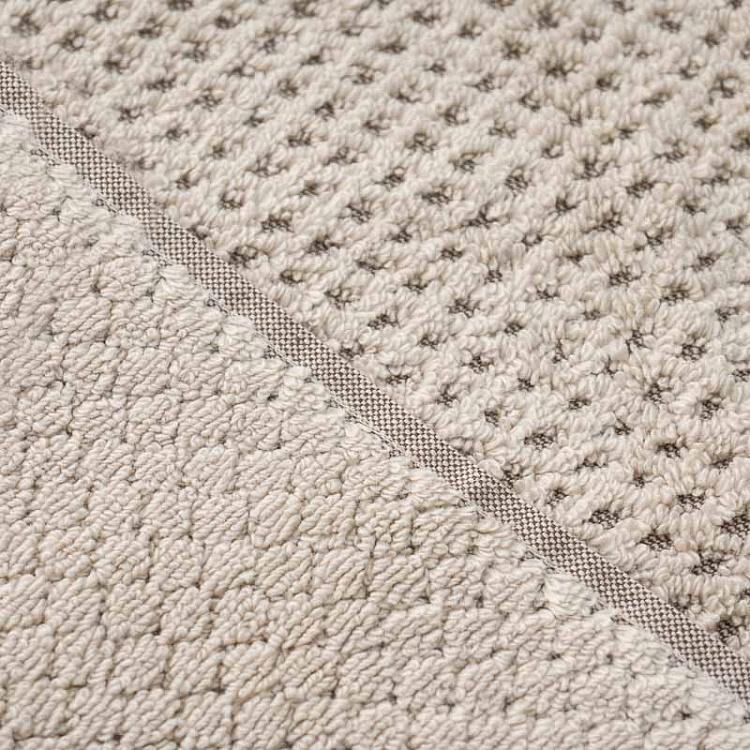 Песочно-бежевое махровое полотенце для рук и лица Пунто 50x90 см Punto Hand Towel Sand 50x90 cm