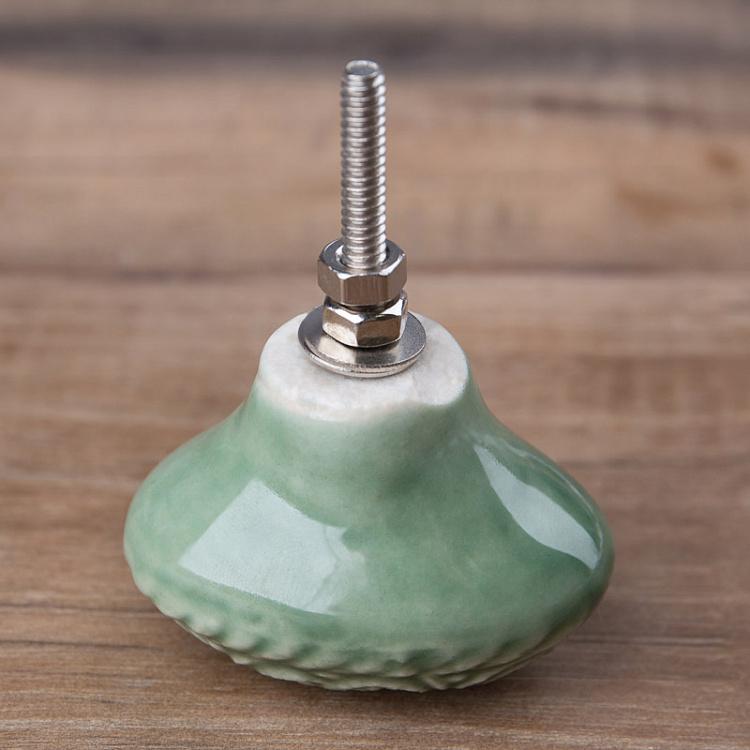 Мебельная ручка Керамика зелёная Ceramic Green Knob